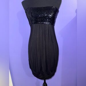 Elegant Black Sequin Dress